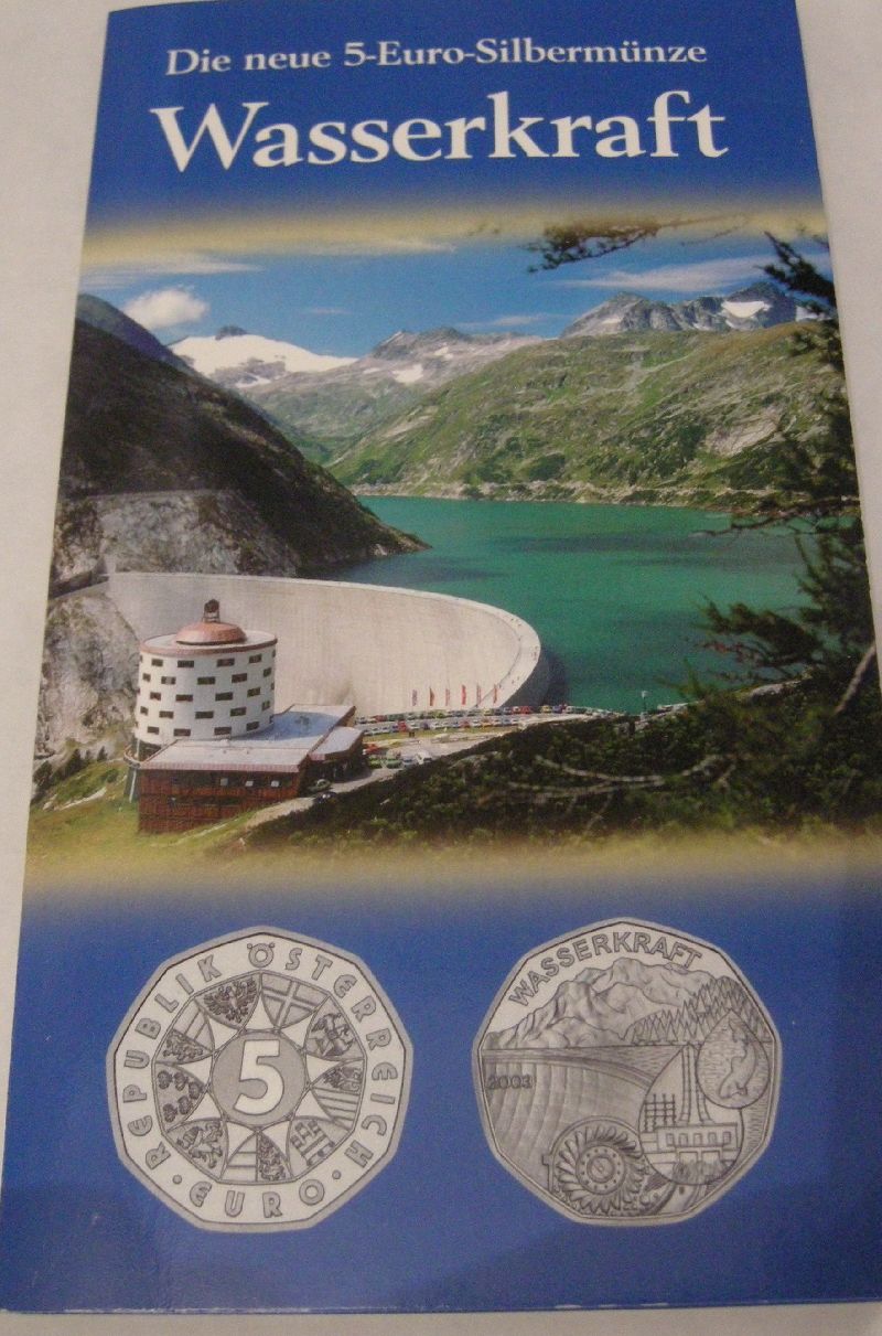 (afbeelding voor) 5 Euromunt Oostenrijk 2003 in Blister